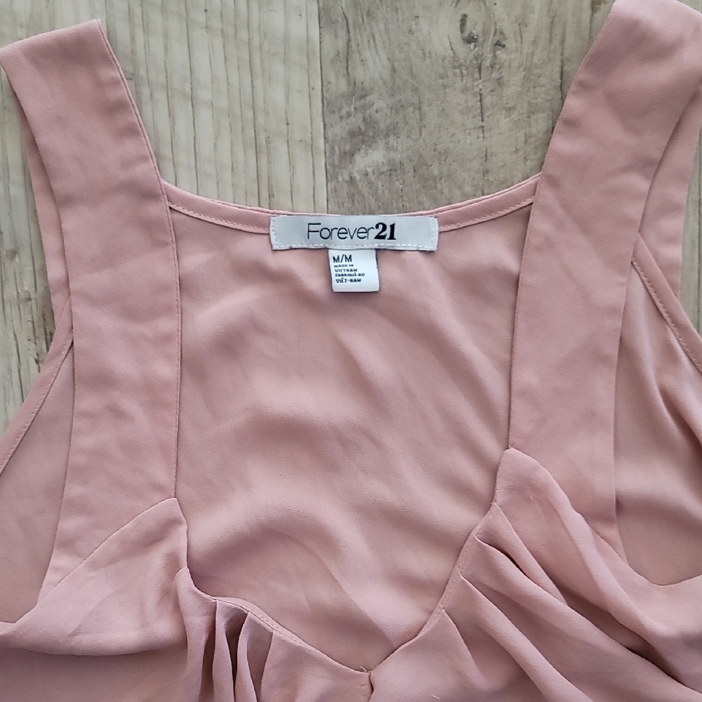 Flowy Pink Ruffle Top - Picture 2 of 3